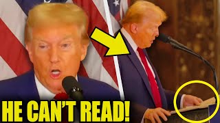 WATCH Trump UNABLE To READ As Speech Takes SHOCKING Turn [upl. by Eirojram]