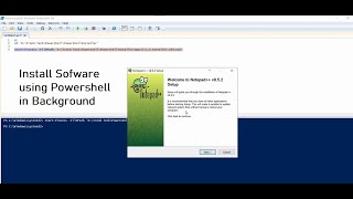 Powershell Script To Install Software in background [upl. by Terriss708]