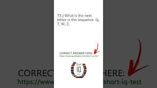 What is the next letter in the sequence Q T W Z🔍 [upl. by Sonni]