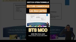 Quelles sont les DEUX parties dune FACTURE   Gestion en BTS MCO [upl. by Odlopoel]