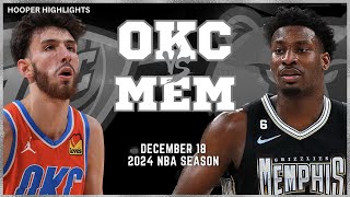 Memphis Grizzlies vs Oklahoma City Thunder Full Game Highlights  Dec 18  2024 NBA Season [upl. by Princess]