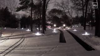 Timelapse Comparing Snow Melting System Under an Asphalt Driveway [upl. by Reldnahc]