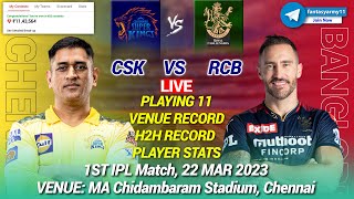 🔴LIVE CSK vs RCB Live Prediction CSK vs BAN  CHE VS RCB 1st IPL LIVE [upl. by Ahsratan]