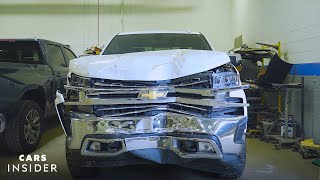 How Wrecked Cars Are Repaired  Cars Insider [upl. by Giacobo809]