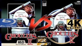 GHOULIES II 1987 4K Ultra HD VS Bluray COMPARISON MVDEntGrp [upl. by Nellir398]