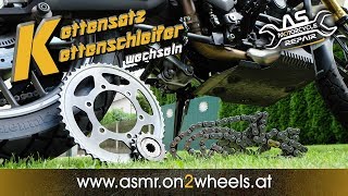 ➤ KETTENSATZ ANTRIEBSKETTE WECHSELN MOTORRAD [upl. by Araed]