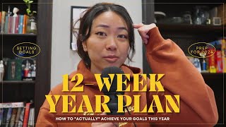 Prep for 2024 with me  setting goals using the 12 week year template 🗓️✨ [upl. by Carboni]