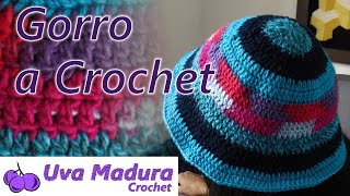 Sombrero muy fácil de tejer a crochet paso a paso TODAS LAS TALLAS [upl. by Scrivens]