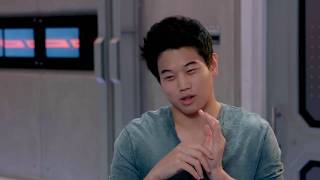 MAZE RUNNER THE DEATH CURE quotMinhoquot Interview  Ki Hong Lee [upl. by Ahsinid55]