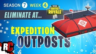 Fortnite WEEK 4 Eliminate opponents at Expedition Outposts Outpost Locations Season 7 [upl. by Izabel]