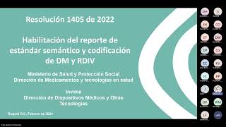 Reporte del estándar semántico y codificación de dispositivos médicos y reactivos de diagnóstico [upl. by Lamag]