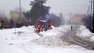 20100220JKD Zima stulecia w Jędrzejowie  pociąg gospodarczy z pługiem [upl. by Bone]