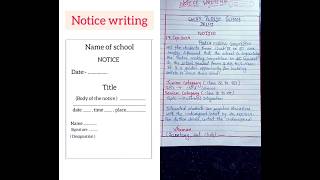 Notice writing collab Notice Writing format Notice writing for students youtube english notice [upl. by Naivaf]