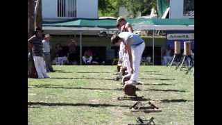 Woodchopping Competition at Royal Canberra Show 2012 [upl. by Nahtnaoj]