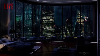 A Beautiful London Apartment 247 LiveStream  Rain On Window Sound For Sleeping [upl. by Yaron725]