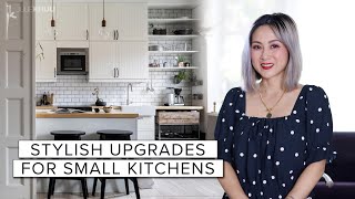 6 Stylish Upgrades for Your Small Kitchen DIY  Rentalfriendly SMALL SPACE SERIES [upl. by Sabba510]