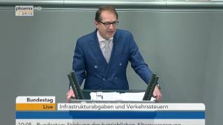 Bundestag Debatte zu Infrastrukturabgaben und Verkehrssteuern am 10032017 [upl. by Groveman776]