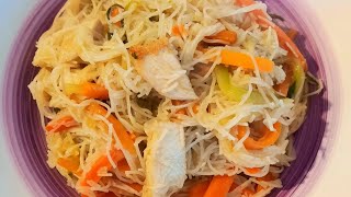 Spaghetti di riso con pollo e verdure in friggitrice ad aria [upl. by Johathan]