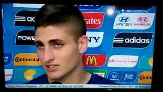 Intervista Marco Verratti quotSuarez MOCCICA lavversarioquot Italia Uruguay mondiali Brasile 2014 [upl. by Rehpotsrik]