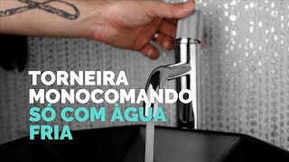 Como Instalar  Adaptar Torneira Monocomando SÓ COM ÁGUA FRIA [upl. by Reginauld532]