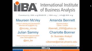 IIBA  Exploring the BABOK Guide Webinar Series Episode 5 CARRDS [upl. by Yate]