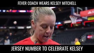 Indiana Fever Coach Honors Kelsey Mitchell With This indianafever [upl. by Gerdeen92]