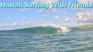 Surfing in Hawaii with friends We had the spot to ourselves [upl. by Pavier]