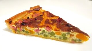 TARTE aux PETITS POIS CAROTTES et lardons [upl. by Virgil826]