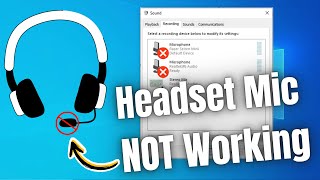 Headset Mic Not working in Windows 10  Microphone not Working [upl. by Frame5]