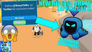 NEW RELEASE CODES AND BUYING THE DIAMOND DOMINUS IN TAPPING GODS  Roblox [upl. by Munt871]