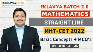 Straight Line MCQ amp PYQ Lecture  EKLAVYA 20 BATCH for MHTCET 2022  Dinesh Sir [upl. by Mafala698]