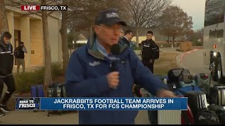 Jackrabbits arrive in Frisco TX for FCS Championship on Sunday [upl. by Ayram484]