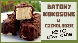 Keto 🥥Proste batony kokosowe w czekoladzie 🍫🍫 [upl. by Gala]