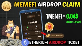 MemeFi Airdrop withdrawal  Spin claim Eth 6074 in ticket task  MemeFi airdrop amp listing date out [upl. by Aldarcie]