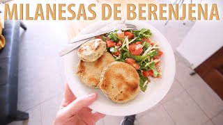 Cómo hacer Milanesas de Berenjena con Ensalada Saludable  Receta paso a paso [upl. by Norty]