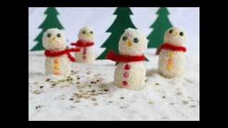 Bonshommes de Neige Chocolat Blanc amp Noix de Coco  Recette en Stop Motion [upl. by Eiwoh478]