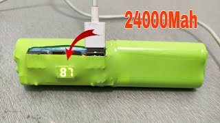 Amazing Skills How to Make 24000Mah Power Bank at Home Simple Method [upl. by Westfall]