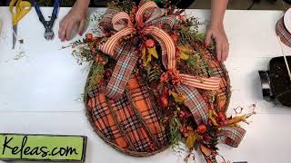 Plaid Pumpkin Deluxe Door Hanger [upl. by Anah109]