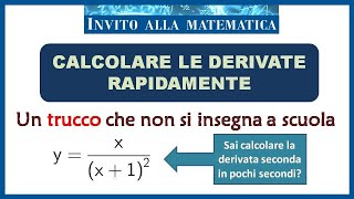 Calcolo della derivata un trucco che non si insegna a scuola [upl. by Angelica]