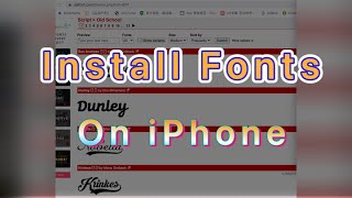 How To Download Fonts onto iPhone  Add custom Fonts in Perfect Image  iOS DAFONT TUTORIAL [upl. by Rosemarie307]