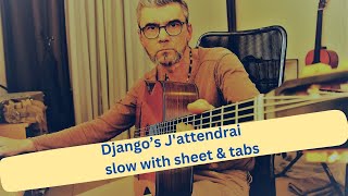 Django Reinhardt Jattendrai slow with sheet amp tabs [upl. by Assilam]