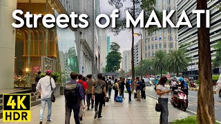 🇵🇭 4K  Streets of Makati City Walking Tour  Street View in 4K  Metro Manila Philippines 2024 [upl. by Raamaj]