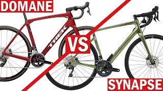 Domane vs Synapse  Ultimate Endurance Road Bike Head To Head [upl. by Nisay]