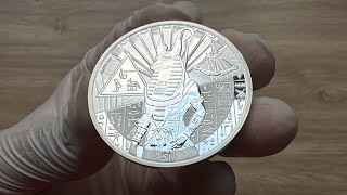 Pobjoy Mint Egyptian god Series Anubis 2023 1oz Republic of Sierra Leone Silver Coin [upl. by Cantu]