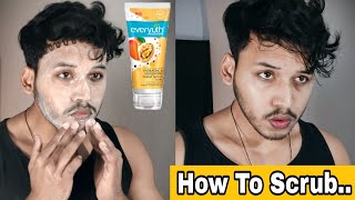 How To Use Face Scrub  Everyuth Scrub  How To Exfoliate Your Skin [upl. by Atterg]