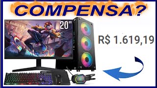 Computador Gamer Completo Intel Core i7 16GB SSD 1TB Kit Gamer Monitor 20quot Windows 10 3green Flash [upl. by Maltzman]