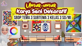 Cara Membuat Gambar Dekoratif Motif Hias Tumbuhan  SBDP Kelas 3 Tema 2  Ragam Hias Flora [upl. by Loree]