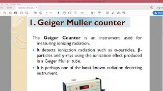 Nuclear PhysicsRadiation detectors [upl. by Yemar476]