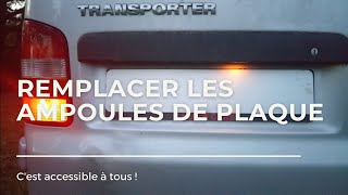 changer les AMPOULES de plaque dIMMATRICULATION VW T5 [upl. by Upshaw422]