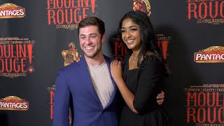 Jaren Lewison and Maitreyi Ramakrishnan quotMoulin Rouge The Musicalquot Opening Night Red Carpet in LA [upl. by Ellegna]